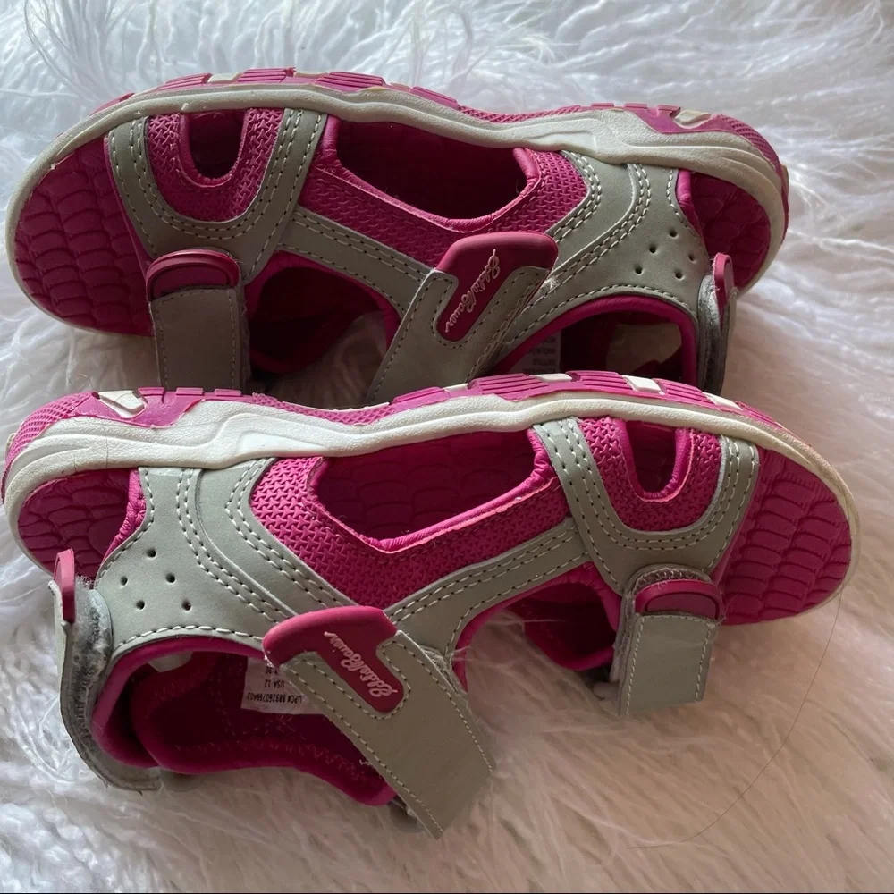 Eddie Bauer pink gray sandals Velcro